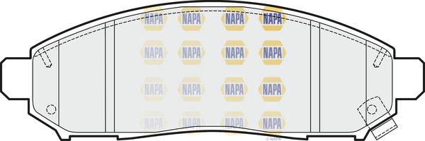 NAPA NBP1400 - Kit de plaquettes de frein, frein à disque cwaw.fr