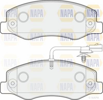 NAPA NBP1408 - Kit de plaquettes de frein, frein à disque cwaw.fr