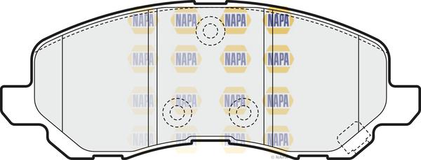 NAPA NBP1434 - Kit de plaquettes de frein, frein à disque cwaw.fr