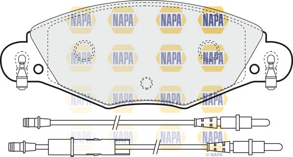 NAPA NBP1432 - Kit de plaquettes de frein, frein à disque cwaw.fr