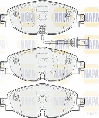 NAPA NBP1437 - Kit de plaquettes de frein, frein à disque cwaw.fr