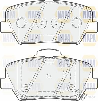 NAPA NBP1422 - Kit de plaquettes de frein, frein à disque cwaw.fr