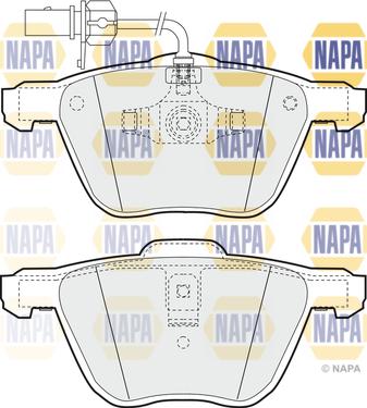 NAPA NBP1473 - Kit de plaquettes de frein, frein à disque cwaw.fr