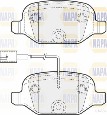 NAPA NBP1598 - Kit de plaquettes de frein, frein à disque cwaw.fr