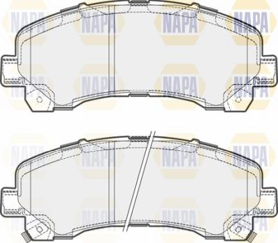 NAPA NBP1545 - Kit de plaquettes de frein, frein à disque cwaw.fr