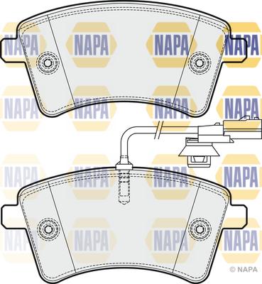 NAPA NBP1542 - Kit de plaquettes de frein, frein à disque cwaw.fr