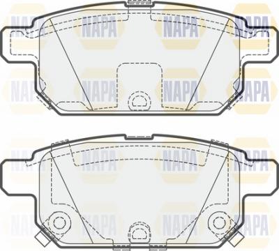 NAPA NBP1554 - Kit de plaquettes de frein, frein à disque cwaw.fr