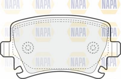 NAPA NBP1511 - Kit de plaquettes de frein, frein à disque cwaw.fr