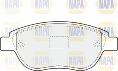 NAPA NBP1513 - Kit de plaquettes de frein, frein à disque cwaw.fr