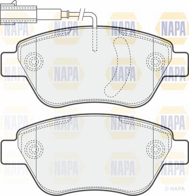 NAPA NBP1584 - Kit de plaquettes de frein, frein à disque cwaw.fr