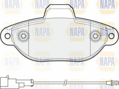 NAPA NBP1531 - Kit de plaquettes de frein, frein à disque cwaw.fr