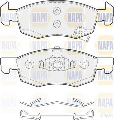 NAPA NBP1522 - Kit de plaquettes de frein, frein à disque cwaw.fr