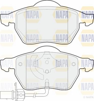 NAPA NBP1576 - Kit de plaquettes de frein, frein à disque cwaw.fr