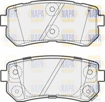 NAPA NBP1643 - Kit de plaquettes de frein, frein à disque cwaw.fr