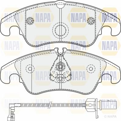 NAPA NBP1604 - Kit de plaquettes de frein, frein à disque cwaw.fr