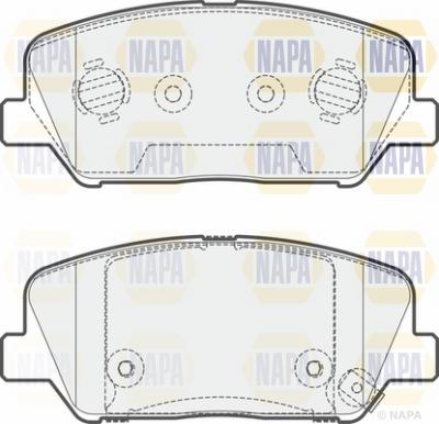 NAPA NBP1615 - Kit de plaquettes de frein, frein à disque cwaw.fr