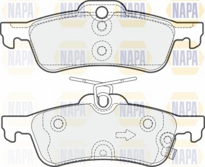 NAPA NBP1616 - Kit de plaquettes de frein, frein à disque cwaw.fr