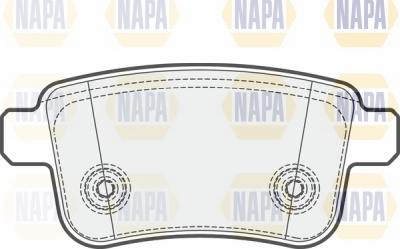 NAPA NBP1611 - Kit de plaquettes de frein, frein à disque cwaw.fr