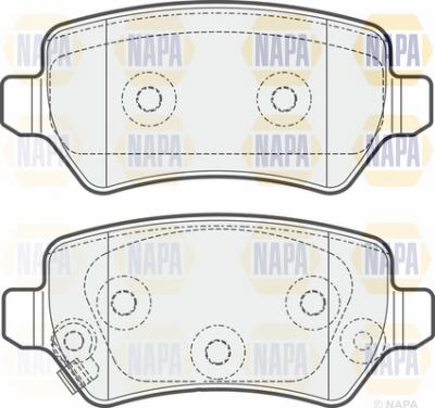 NAPA NBP1618 - Kit de plaquettes de frein, frein à disque cwaw.fr