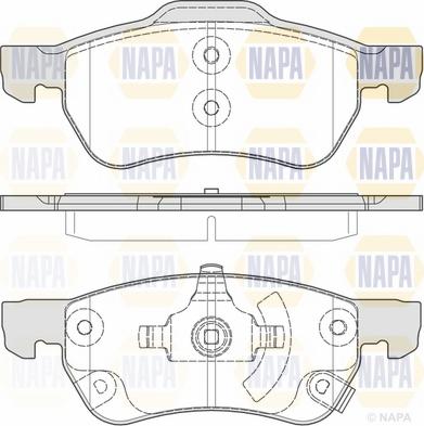 NAPA NBP1684 - Kit de plaquettes de frein, frein à disque cwaw.fr