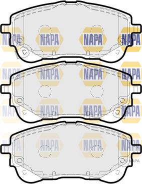 NAPA NBP1680 - Kit de plaquettes de frein, frein à disque cwaw.fr