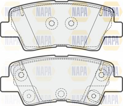 NAPA NBP1688 - Kit de plaquettes de frein, frein à disque cwaw.fr