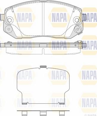 NAPA NBP1682 - Kit de plaquettes de frein, frein à disque cwaw.fr