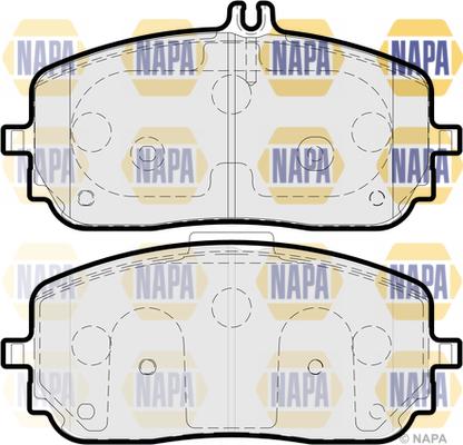 NAPA NBP1671 - Kit de plaquettes de frein, frein à disque cwaw.fr