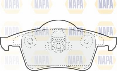 NAPA NBP1098 - Kit de plaquettes de frein, frein à disque cwaw.fr