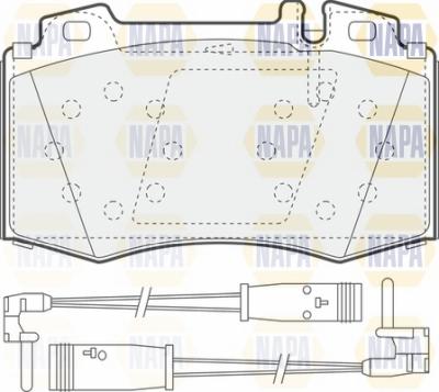 NAPA NBP1092 - Kit de plaquettes de frein, frein à disque cwaw.fr