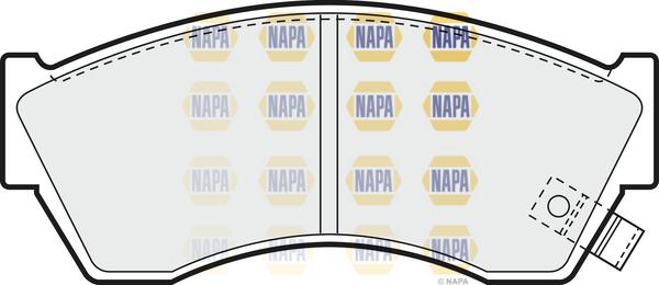 NAPA NBP1047 - Kit de plaquettes de frein, frein à disque cwaw.fr