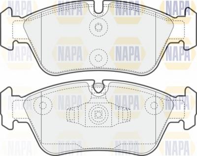 NAPA NBP1055 - Kit de plaquettes de frein, frein à disque cwaw.fr