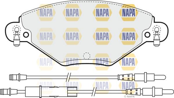 NAPA NBP1009 - Kit de plaquettes de frein, frein à disque cwaw.fr