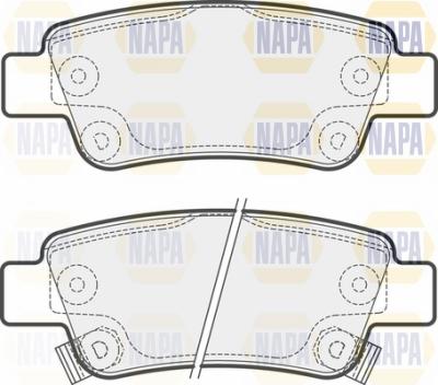 NAPA NBP1005 - Kit de plaquettes de frein, frein à disque cwaw.fr