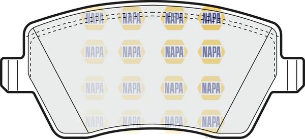 NAPA NBP1002 - Kit de plaquettes de frein, frein à disque cwaw.fr