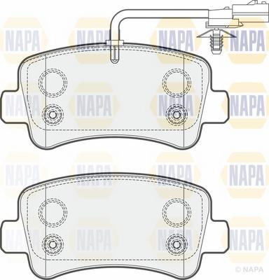 NAPA NBP1012 - Kit de plaquettes de frein, frein à disque cwaw.fr