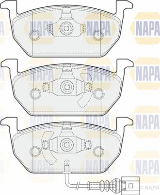 NAPA NBP1021 - Kit de plaquettes de frein, frein à disque cwaw.fr