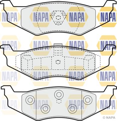 NAPA NBP1070 - Kit de plaquettes de frein, frein à disque cwaw.fr