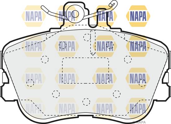 NAPA NBP1145 - Kit de plaquettes de frein, frein à disque cwaw.fr