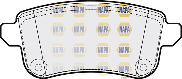 NAPA NBP1143 - Kit de plaquettes de frein, frein à disque cwaw.fr