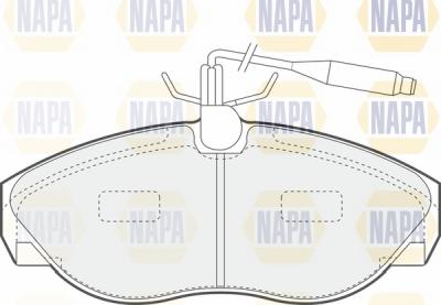 NAPA NBP1142 - Kit de plaquettes de frein, frein à disque cwaw.fr