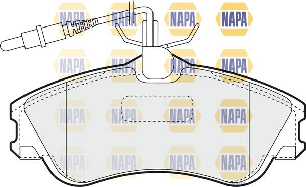 NAPA NBP1147 - Kit de plaquettes de frein, frein à disque cwaw.fr