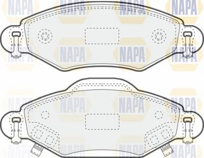 NAPA NBP1159 - Kit de plaquettes de frein, frein à disque cwaw.fr