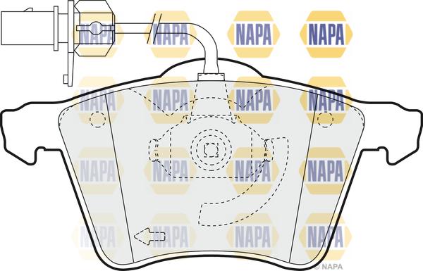 NAPA NBP1102 - Kit de plaquettes de frein, frein à disque cwaw.fr