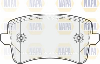 NAPA NBP1115 - Kit de plaquettes de frein, frein à disque cwaw.fr