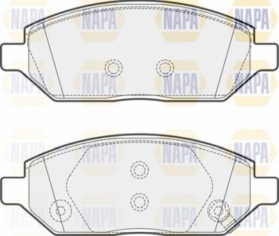 NAPA NBP1116 - Kit de plaquettes de frein, frein à disque cwaw.fr