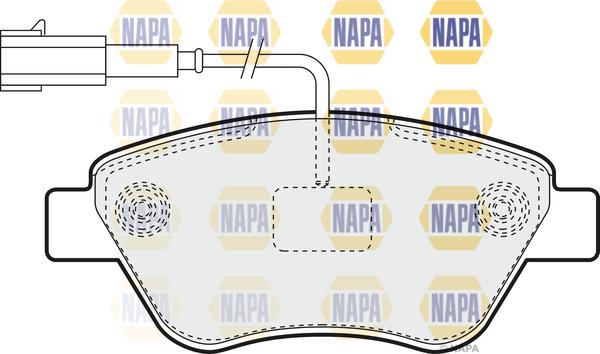 NAPA NBP1112 - Kit de plaquettes de frein, frein à disque cwaw.fr