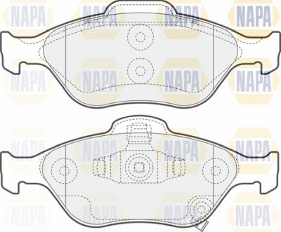 NAPA NBP1184 - Kit de plaquettes de frein, frein à disque cwaw.fr