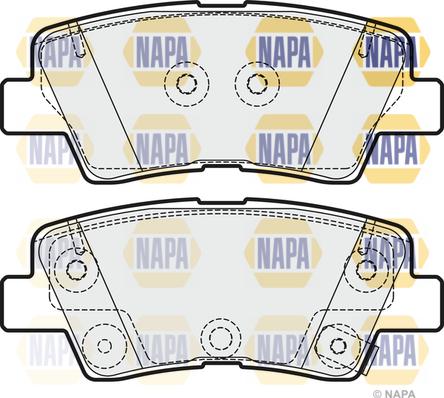 NAPA NBP1181 - Kit de plaquettes de frein, frein à disque cwaw.fr