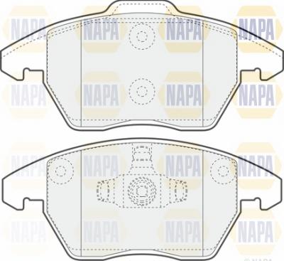 NAPA NBP1176 - Kit de plaquettes de frein, frein à disque cwaw.fr